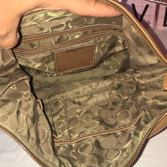 Vintage Coach 9325 Brown Leather Hobo Shoulder Bag Purse Adjustable Strap - Picture 10 of 13